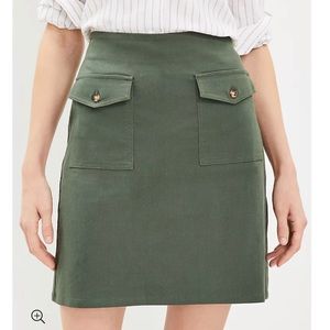 Loft olive skirt